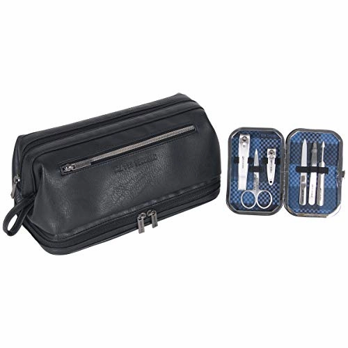 Ben Sherman 2-Piece Settravel Kit and 6-pc Manicure, Black