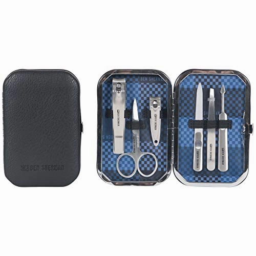 Ben Sherman 2-Piece Settravel Kit and 6-pc Manicure, Black