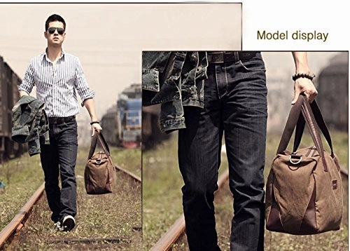 Berchirly Travel Canvas Handbag Tote Duffel Bag Carry on Bags Weekender Overnight Bag
