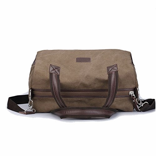 Berchirly Travel Canvas Handbag Tote Duffel Bag Carry on Bags Weekender Overnight Bag