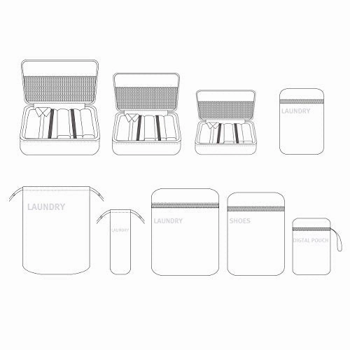 BES CHAN Travel Luggage Organizer Packing Cubes Set Storage Bag Waterproof Laundry Bag Traveling