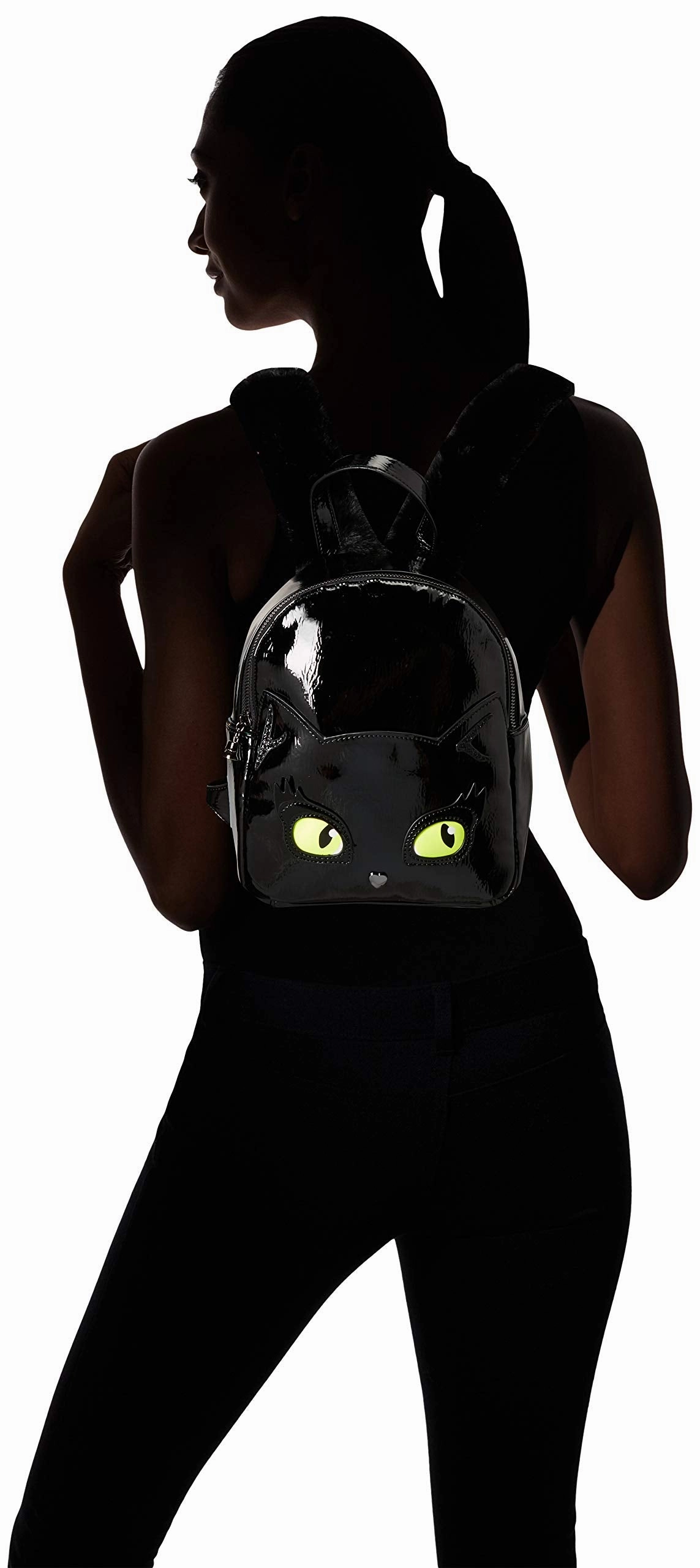 Betsey Johnson Resting Kitsch Face Backpack, Black