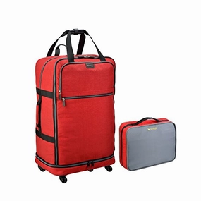 Biaggi Zipsak Micro-Fold Spinner Suitcase - 31-Inch - As Seen on Shark Tank - Red