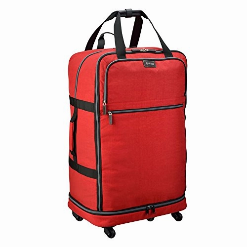 Biaggi Zipsak Micro-Fold Spinner Suitcase - 31-Inch - As Seen on Shark Tank - Red