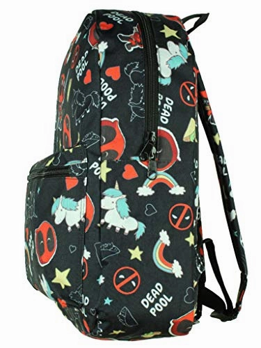Bioworld Marvel Deadpool Unicorns And Rainbows Laptop Backpack