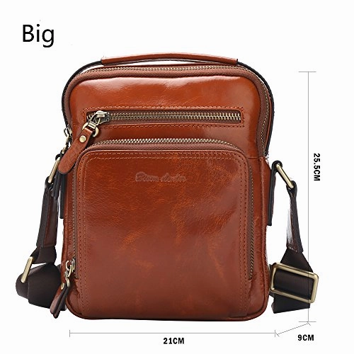 Bison Denim Stylish Soft Leather Bags For Men, Sling Pack Backpacks,Crossbody Multipurpose