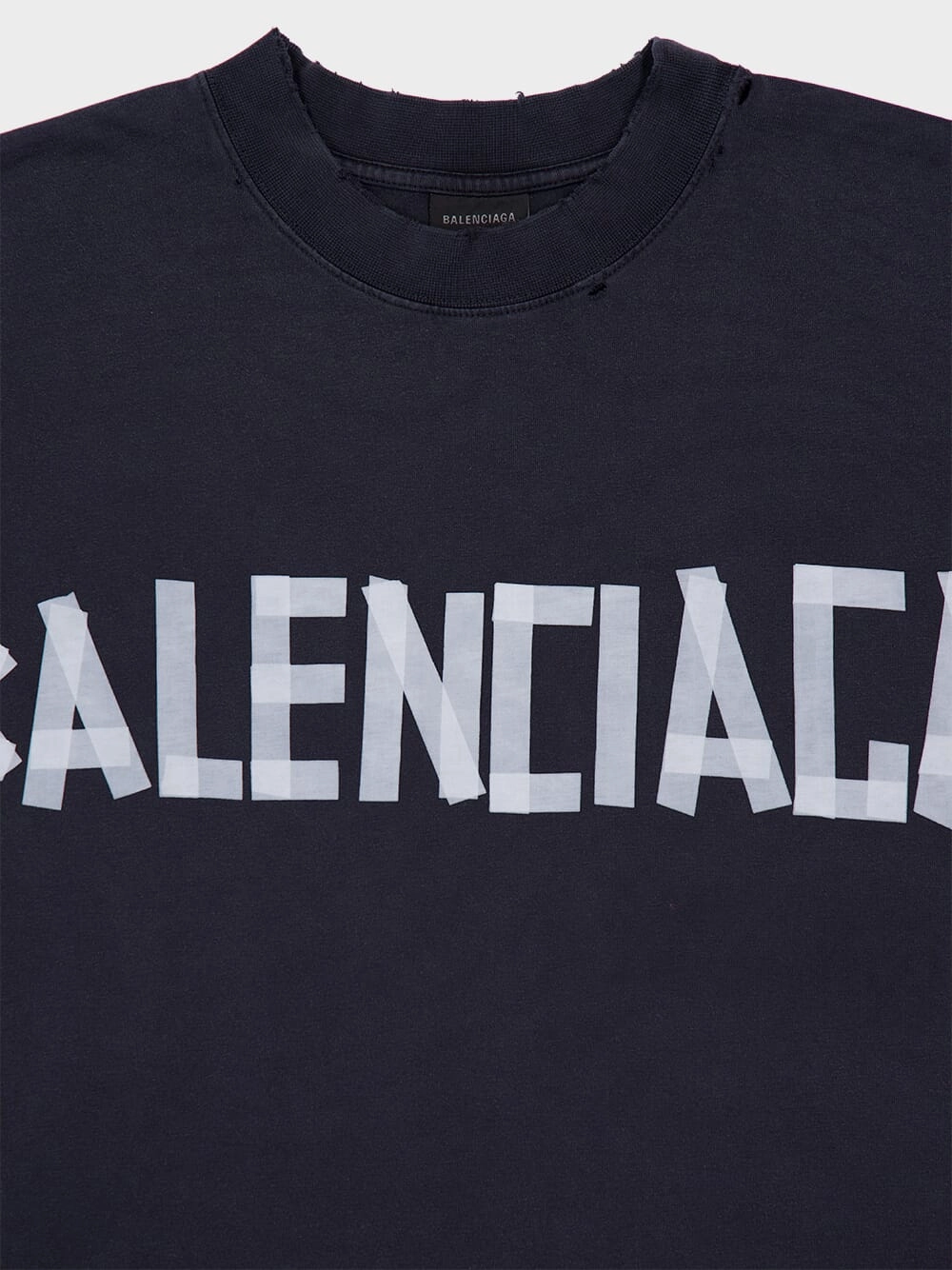 Black Tape Type T-Shirt Medium Fit Faded Washed