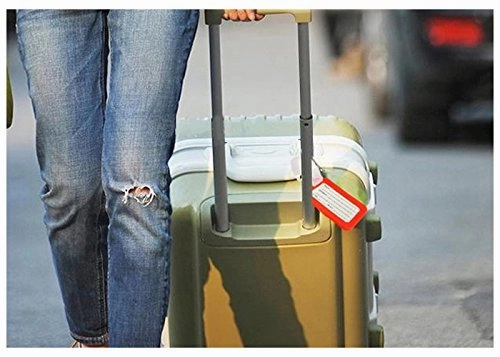 BlueCosto Luggage Tag Suitcase Label Bag Travel Accessories - White,10 Pack