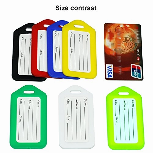BlueCosto Luggage Tag Suitcase Label Bag Travel Accessories - White,10 Pack