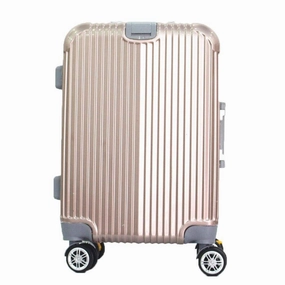 Boarding Suitcase, Wear-Resistant Trolley Case 20 Inch 24 Inch Zipper Suitcase, Checked Suitcase, White, 20"