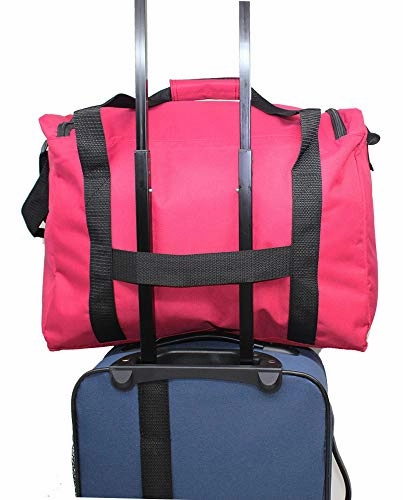 Boardingblue Under Seat 18" Duffel Bag Personal Item for Spirit & Frontier Airlines   Bonus.(Red