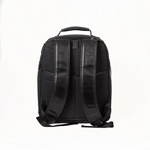 Boconi Bryant LTE City Leather 17" Laptop Backpack in Black