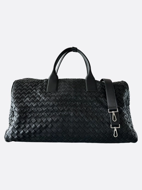 Bottega Veneta Black Large Duffle Bag