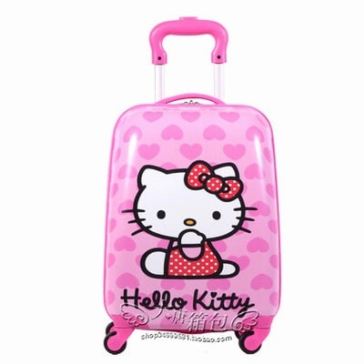 Brand Hello Kitty Cartoon 18 Inch Students Travel Trolley Case Children Boarding Box Anime Girl