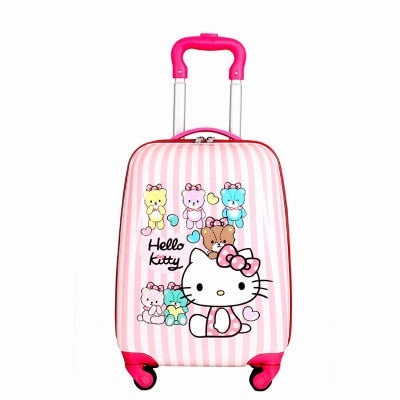 Brand Hello Kitty Cartoon 18 Inch Students Travel Trolley Case Children Boarding Box Anime Girl