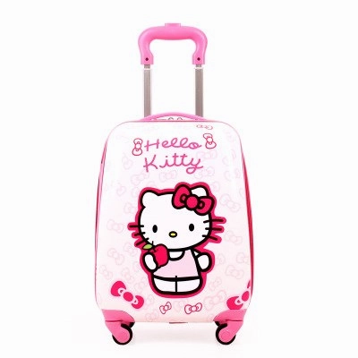 Brand Hello Kitty Cartoon 18 Inch Students Travel Trolley Case Children Boarding Box Anime Girl