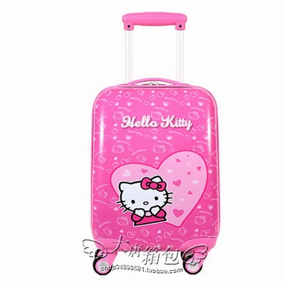 Brand Hello Kitty Cartoon 18 Inch Students Travel Trolley Case Children Boarding Box Anime Girl