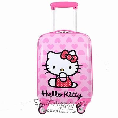 Brand Hello Kitty Cartoon 18 Inch Students Travel Trolley Case Children Boarding Box Anime Girl