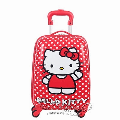 Brand Hello Kitty Cartoon 18 Inch Students Travel Trolley Case Children Boarding Box Anime Girl