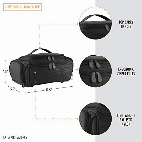 Briggs & Riley Baseline-Executive Toiletry Kit, Black, 4.5x11.5x5.5