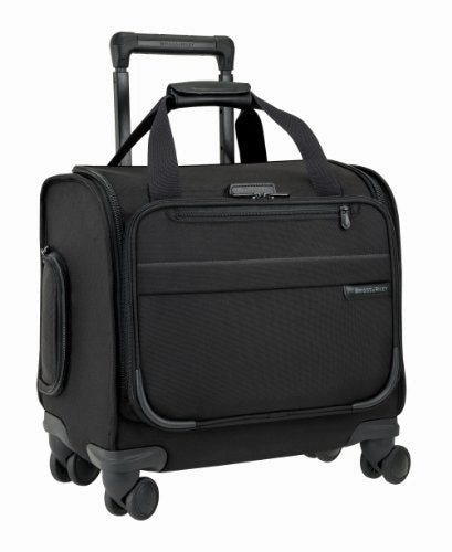 Briggs & Riley Baseline-Softside Cabin Spinner Bag, Black, Underseater 16-Inch