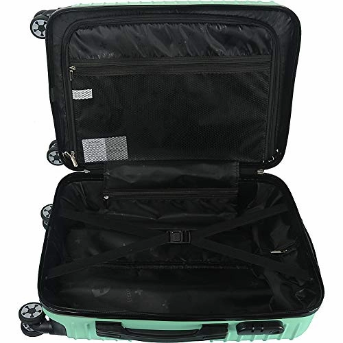Brio Luggage Eco Light 3 Piece Hardside Spinner Luggage Set (Light Blue)