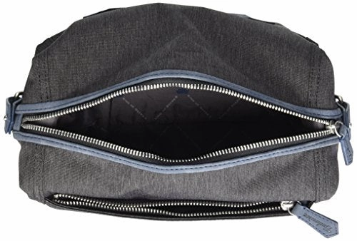 Budweiser by Buxton Men's Urban West Top Zip Travel Kit Accessory, black/blue, N/A
