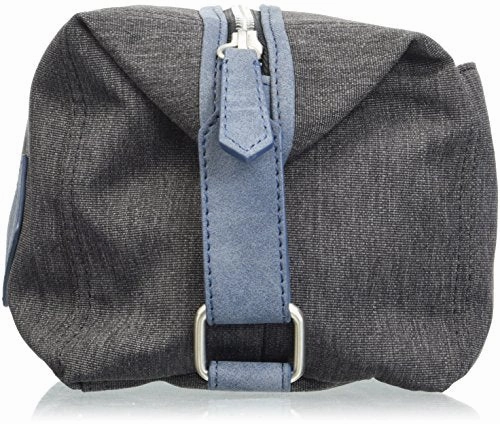 Budweiser by Buxton Men's Urban West Top Zip Travel Kit Accessory, black/blue, N/A
