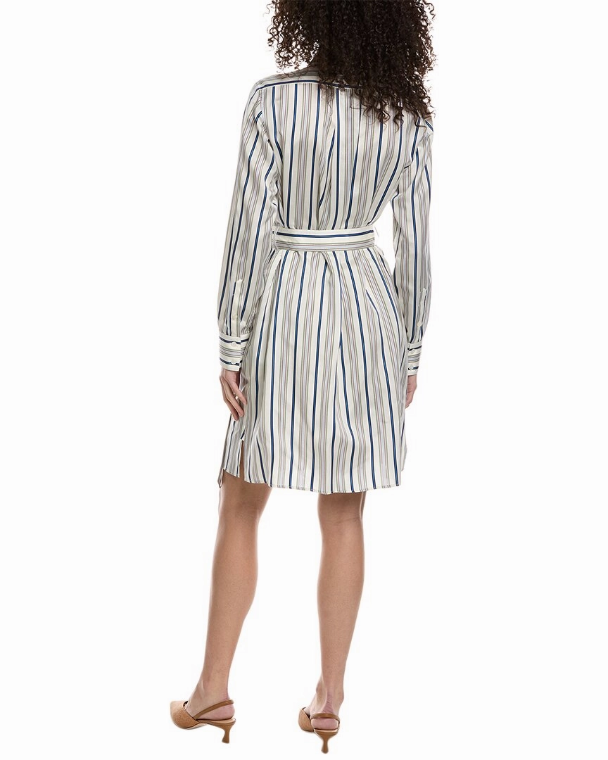 Burberry Striped Silk Shirtdress