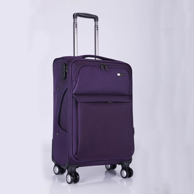 Business Travel Rolling Luggage Men Women Airplane Suitcase Clothing Carry On Trolley Fabric Soft