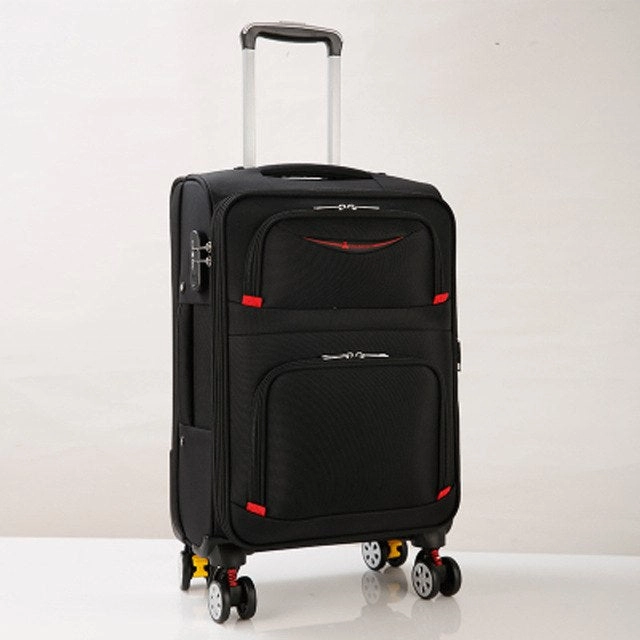 Business Travel Rolling Luggage Men Women Airplane Suitcase Clothing Carry On Trolley Fabric Soft
