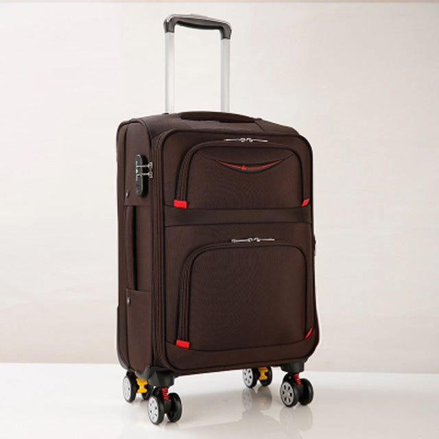 Business Travel Rolling Luggage Men Women Airplane Suitcase Clothing Carry On Trolley Fabric Soft