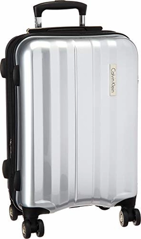 Calvin Klein Excalibur 21" Expandable Hardside Spinner, SILVER