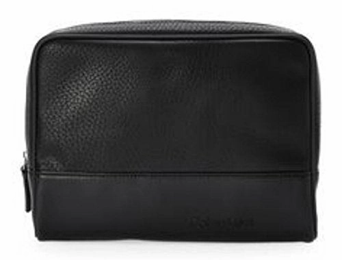 Calvin Klein Men's Dopp Kit Black Zip Travel Shaving Toiletry Case Bag