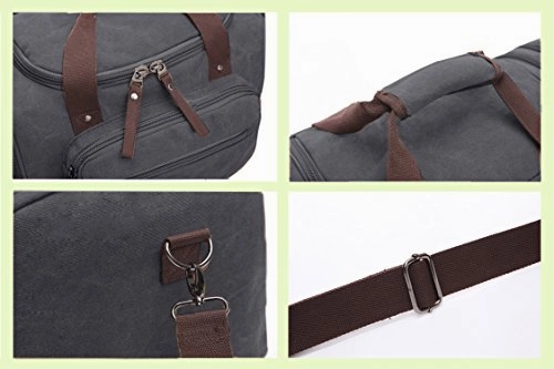Canvas Duffel Bag, Aidonger Vintage Canvas Weekender Bag Travel Bag Sports Duffel with Shoulder