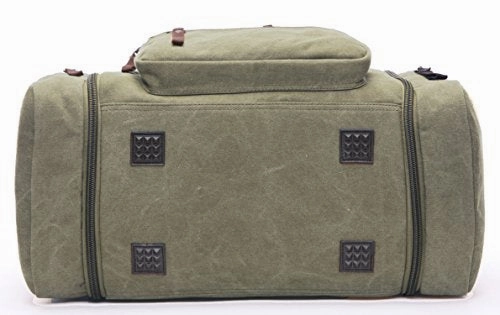 Canvas Duffel Bag, Aidonger Vintage Canvas Weekender Bag Travel Bag Sports Duffel with Shoulder Strap (Army Green)