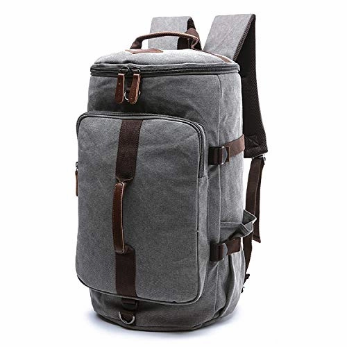 Canvas Men Luggage Bag Carry On Luggage Travel Bags Man Duffel Weekend Bag Travel Backpack,Blue L