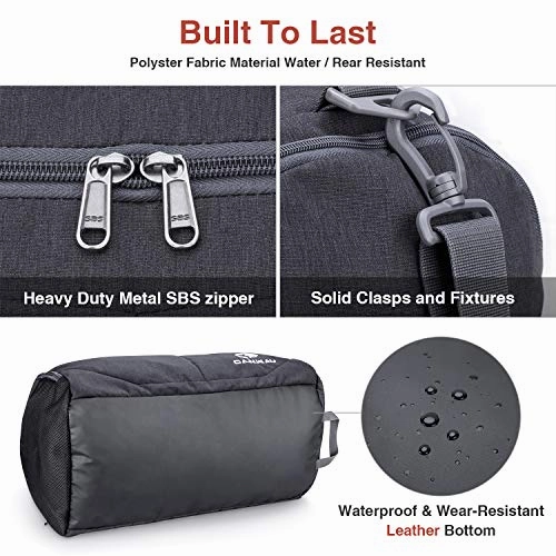 Canway Sports Gym Bag, Travel Duffel bag with Wet Pocket & Shoes Compartmentfor men women, 45L, Lightweight
