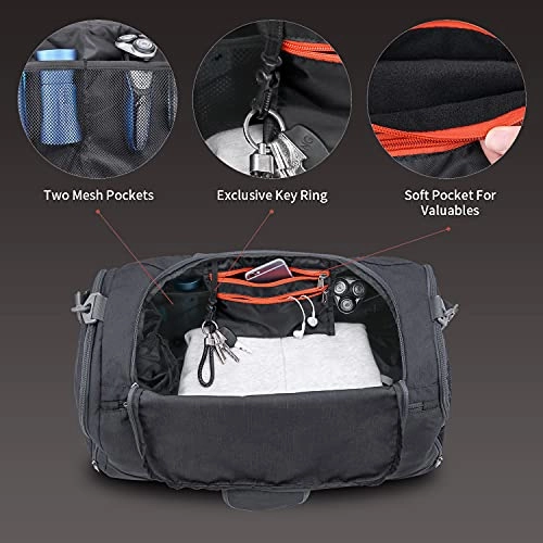 Canway Sports Gym Bag, Travel Duffel bag with Wet Pocket & Shoes Compartmentfor men women, 45L, Lightweight
