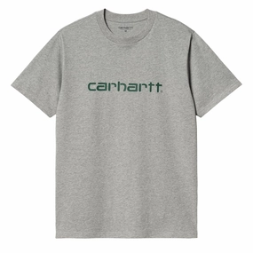Carhartt WIP S/S Script T-Shirt Grey Heather / Chervil henley shirts online