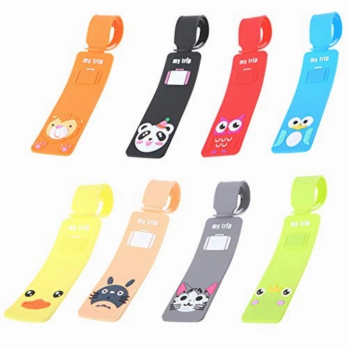 Carise Cartoon Silicone Travel Luggage Tags Baggage Suitcase Bag Labels Name Address