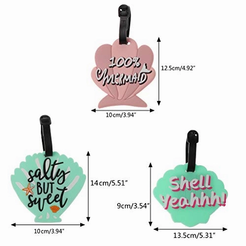 Carise Creative Cartoon Shell Travel Luggage Tags Silica Gel Girl Suitcase ID Holder Baggage