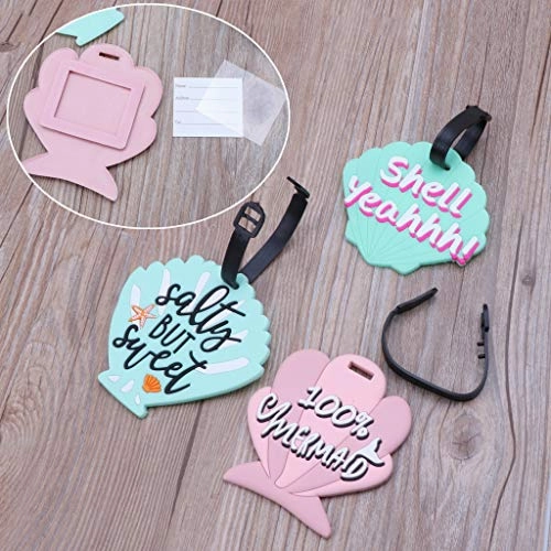 Carise Creative Cartoon Shell Travel Luggage Tags Silica Gel Girl Suitcase ID Holder Baggage