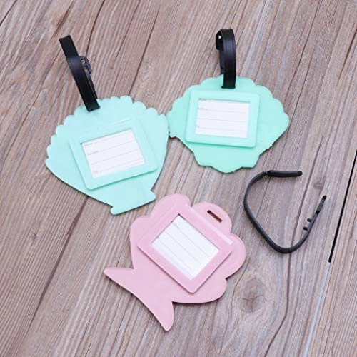 Carise Creative Cartoon Shell Travel Luggage Tags Silica Gel Girl Suitcase ID Holder Baggage