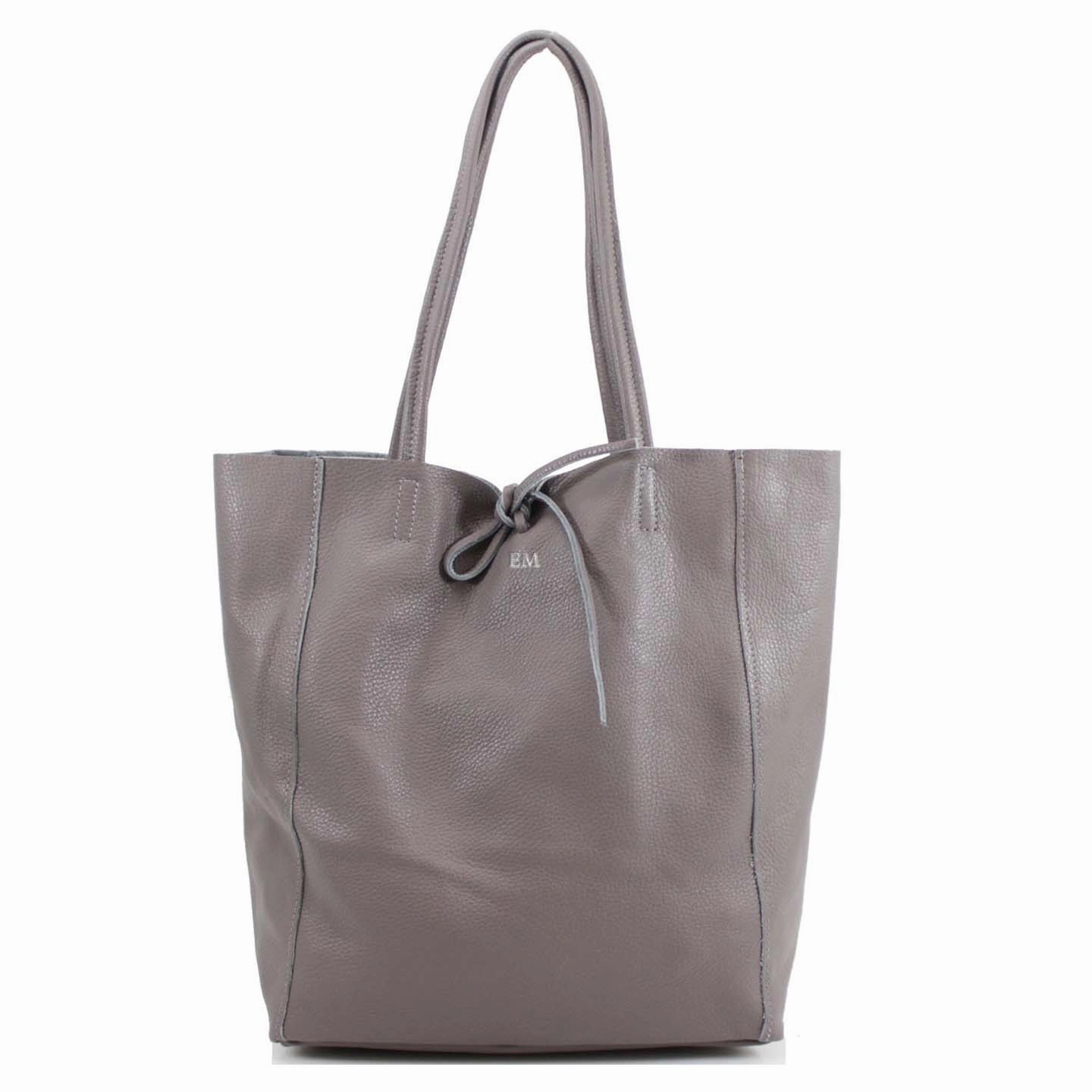 Carnaby Of London Embossed Initial Leather Shopper