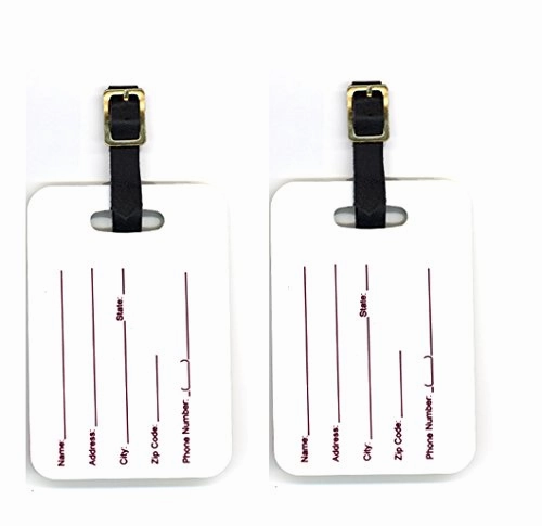 Carolines Treasures 6020Bt Orange Tabby Cat On The Fence Luggage Tag - Pair 2, 4 X 2.75 In.