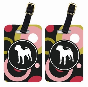 Carolines Treasures Kj1153Bt Pit Bull Luggage Tags - Pair Of 2