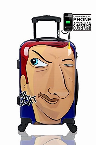 Carry-On Cabin Luggage 55X35X20 Suitcase 20 Inch Approved Lightweight 4 Wheel Hard Case Kids