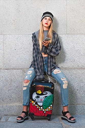 Carry-On Cabin Luggage 55X35X20 Suitcase 20 Inch Approved Lightweight 4 Wheel Hard Case Kids
