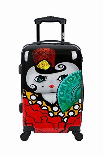 Carry-On Cabin Luggage 55X35X20 Suitcase 20 Inch Approved Lightweight 4 Wheel Hard Case Kids